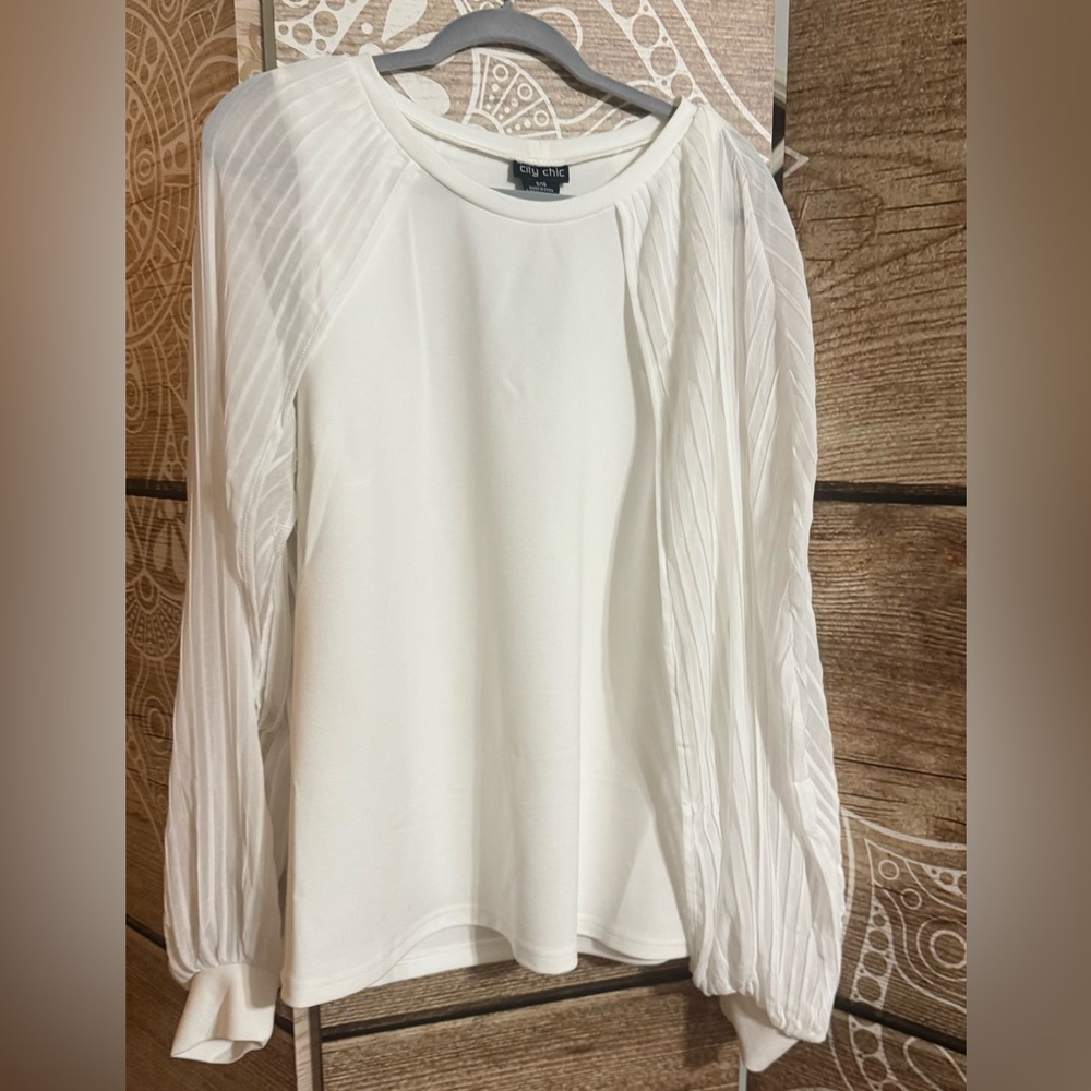 City Chic Cream Blouse
